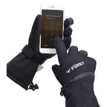 Waterproof Ski Gloves Set, Touchscreen Thermal, Men/Unisex, Scarf Included - Black Gloves + Black Scarf - View 2