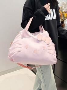 1个可爱大容量短途旅行手提包，Hello Kitty行李包，Hello Kitty休闲单肩包，卡通手提包（女孩款）