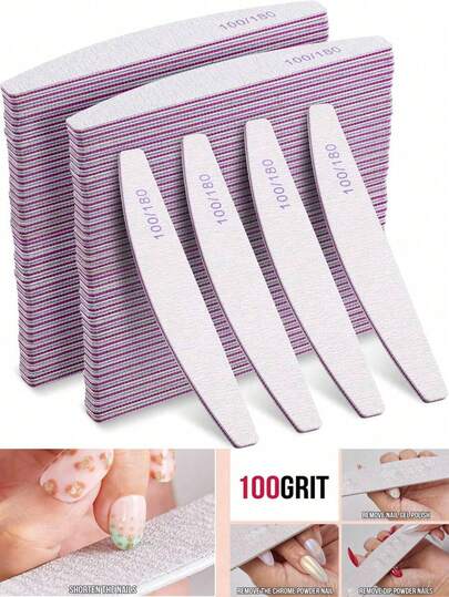 Grey Double-Sided Nail File 100/180: This High-Quality Grey Nail File Is The Perfect Addition To Your Nail Toolbox! The Double-Sided Sandpaper Design Is Ideal For Trimming, Buffing, And Polishing Nail Edges. Lightweight And Easy To Use, It's A Great Tool For Both Beginners And Professional Nail Technicians To Create Perfect Holiday Manicures.