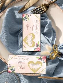 1pc Custom Text Wedding Invite,Personalization Wedding Invitation Scratch Card,Creative Wedding Invitation,Boho Wedding Invite,Wedding Supplies,Personalized Gifts,Customized Christmas Gifts,Christmas - Multicolor - View 14