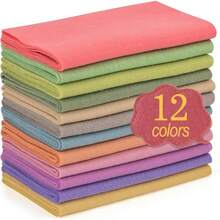 12 rollos de 8x 35 pulgadas, 1, 4 mm de grosor, hoja de tela de fieltro suave, 12 colores surtidos de la serie Morandi paquete de fieltro, para manualidades, costura, cuadrados, parches no - Multicolor - Ver 2