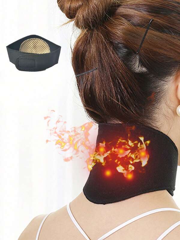 2pcs Magnetic Neck Heating Pads With Adjustable Breathable Strip For Muscle Relaxation, Tourmaline & Magnetic Filled Self-Heating System, Neck Support & Care, Magnetic Relaxation For Home Use, Comfortable And Warm Wrap