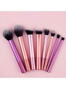 Kit Of 8 Professional Makeup Brushes For Creating Flawless Foundation. - Multicolor - View 1