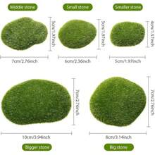 2pcs/4pcs/5pcs Artificial Moss Decor Set – Realistic Green Moss Covered Rocks/Balls/Stones With Colorful Fake Flower Accents | Multi-Use Reusable Decor For Fairy Gardens, Flower Arrangements, DIY Crafts, Aquarium, Home/Hotel/Restaurant Floral Decor, Holiday Party Table Centerpieces & Wedding/Event Decor - Green - View 12