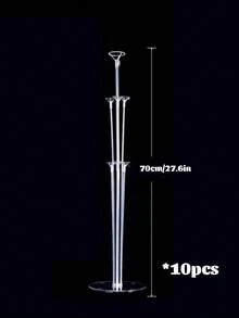 10 件透明亚克力桌面气球支架套件，27.5 英寸气球棒支架带底座，适用于桌面中心派对装饰、迎婴派对、性别揭晓仪式、圣诞派对装饰架（不含气球） - 彩色 - 查看 11