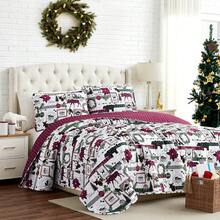 Full/Queen Quilt Bedding Set, Microfiber Quilts Queen Size, Coverlet, Stain & Pet Hair Resistant Bedding, Full Size Bedspread With 2 Pillow Shams, Bone, 2025 - 歡樂小鎮 - 查看 8