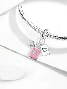 1 PC Silver Plated Touring Plane Camera Tower Perfume Pendant Charm Pendant Ball Suitable For Bracelets DIY Women's Jewelry