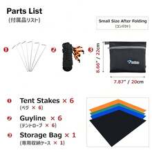 Hammock Camping Tarp Rain Fly, Waterproof Tent Shelter Awning Sunshade Cloth Picnic Mat For Outdoor HiFKing Beach BackpacFKing - Included Guy Lines & Stakes{Inchcolor_nameinch:Inch#02Orangeinch,Inchsize_nameinch:Inch7.22x7.87ftinch} - #02Màu cam - Xem 6