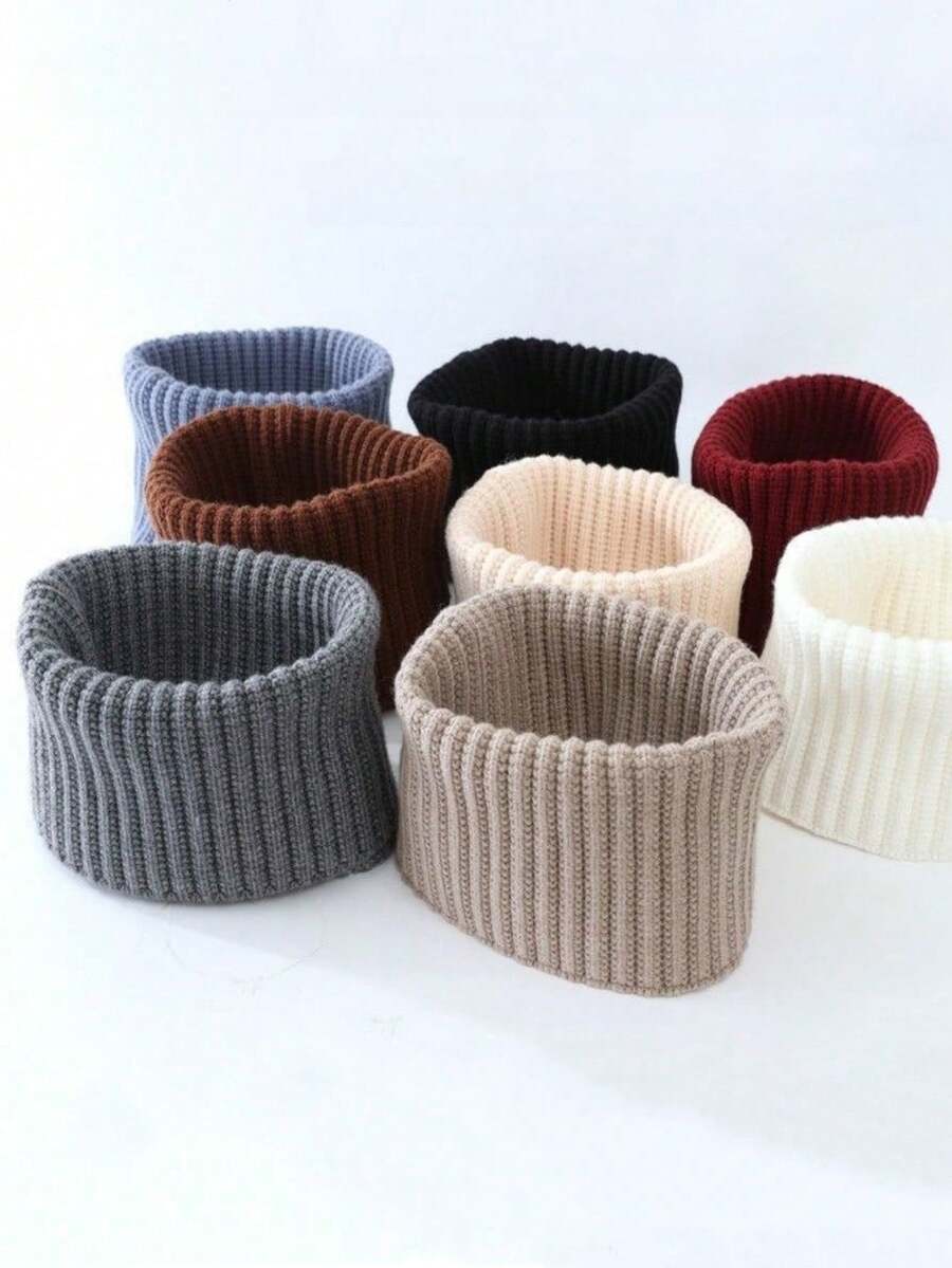 Winter Cashmere Neck Warmer For Men And Women, Thickened And Warm Knitted Wool Fake Collar, Scarf And Neck Protector, Suitable For Outdoor Cycling To Keep Warm. - Multicolor - View 1