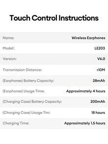 Lenovo LE203 Sleep Bluetooth Headphones With 360° Smart Noise Cancellation, 4-Layer Noise Reduction, Long Battery Life, High-Quality Music, Lightweight And Comfortable Fit For Sports, Travel, Office, Compatible With Smartphones And Computers - trắng - Xem 10