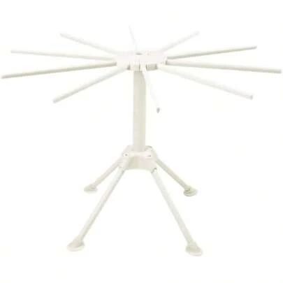 Noodle Drying Rack 16.5in*11in ABS+PC+PVC+304 Stainless Steel Noodle Press Accessory White Foldable Pasta Drying Stand For Homemade Noodles