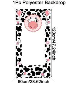 1 khung ảnh tiệc bò phông nền, 60x120cm Polyester đen trắng ảnh biểu ngữ, đạo cụ chụp ảnh, khung ảnh cho các buổi tụ họp và sự kiện ngày lễ, hoàn hảo cho trang trí tiệc theo chủ đề trang trại nhu cầu tiệc sinh nhật trang trí tiệc - bò sữa - Xem 11