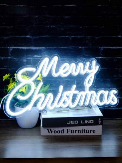 Luzes neon decorativas coloridas, brilho ajustável, letreiros de LED, alimentadas por bateria, portáteis e fáceis de usar. Disponíveis em frases como "Feliz Natal", "Amor", "Feliz Aniversário", "Vamos Festejar", "Case Comigo", "Oh Baby", "Menina ou Menino".