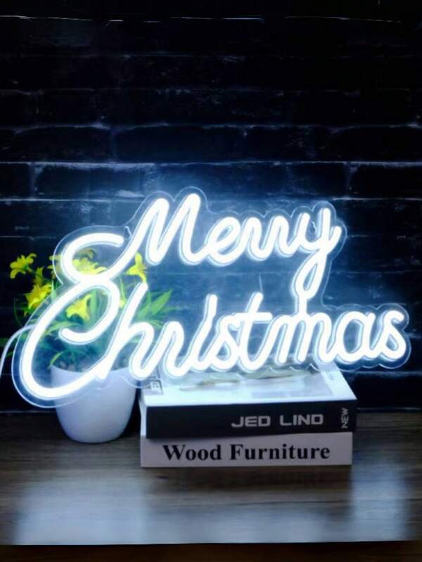 Luzes neon decorativas coloridas, brilho ajustável, letreiros de LED, alimentadas por bateria, portáteis e fáceis de usar. Disponíveis em frases como "Feliz Natal", "Amor", "Feliz Aniversário", "Vamos Festejar", "Case Comigo", "Oh Baby", "Menina ou Menino".