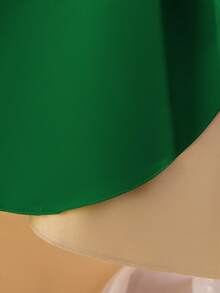 女童3D刺绣撞色公主裙，中长款露背公主裙，适合年轻女孩参加婚礼派对 - 綠色 - 查看 6