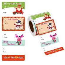 500pcs/Roll Christmas Gift Label Stickers, Writable Self-Adhesive Multi-Purpose Holiday Decoration Labels For Holiday Gift Packaging, Daily General Self-Adhesive Labels, Multi-Style,Christmas Decorations,Christmas ,Christmas Crafts