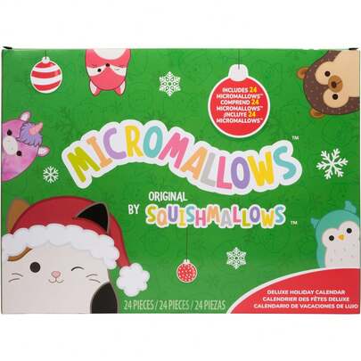 Calendario de Adviento de 24 días con micromalvaviscos, Calendario de Adviento navideño, Calendario de cuenta regresiva navideña - Material de goma, no de peluche, Decoraciones navideñas para el hogar, Regalos navideños, Decoración navideña