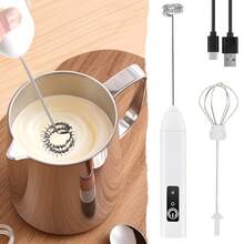 三速电动手持式奶泡器，可制作浓郁绵密的奶泡，500mAh USB充电式咖啡卡布奇诺奶精搅拌器，可混合打蛋器，适用于咖啡、卡布奇诺、拿铁、蛋白粉饮品等。 - 彩色 - 查看 16