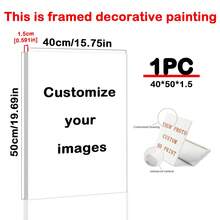 Customizable Wooden Frame Canvas Wall Art - Personalized Family Portraits And Action Photos, Prints, Suitable For Living Room, Bedroom Or Home Office Decor, Warm Room Accents, Quality Reproduction Framed Canvas Wall Decor,Graphic Print,Warm Ambience, Autumn Home Refresh, Scandinavian Cozy Home, Warm Ambience,Home Harmony - Multicolor - View 11