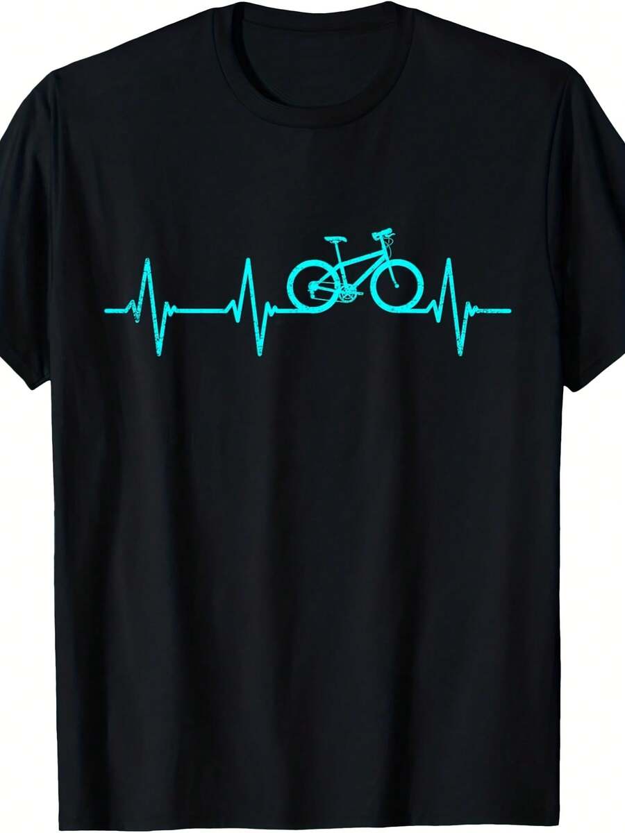 Mountain Bike Heartbeat Cyclist Cool Cycling T-Shirt - 款式10 - 查看 1
