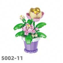 微珠永生花盆栽拼装拼图玩具，逼真装饰花，儿童益智玩具，3D立体，女孩适用，节日礼物，母亲节礼物，圣诞节礼物，父亲节礼物