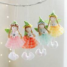 1pc Spring Easter Girl Pendant, Decorative Gauze Puffy Skirt Valentine's Day Flower Fairy Angel Pendant Gift, Very Suitable For Spring Parties, Birthday Parties, Weddings And Home Decoration, Fairy Party Decoration - Multicolor - View 2