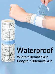 1卷透明自粘绷带，防摩擦胶带，防水胶带，便携式手指防摩擦胶带，手指、脚趾、受损部位保护胶带，淋浴时防水，防止水泡、裂纹、老茧，可紧密包裹手指、脚趾、腿部 - 透明色 - 查看 12