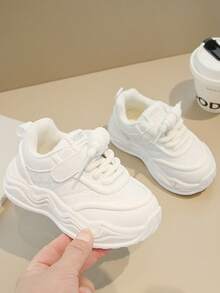 童鞋，女童运动鞋，新款春秋季男童厚底运动鞋，时尚女童运动鞋，软底幼儿休闲鞋 - 米色 - 查看 6