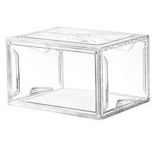 2 Organizadores de zapatos, 2 cajas de almacenamiento, Cajas de Zapatos Plástico Plegable y Apilable para Zapatillas hasta talla 44, Transparente, Organizador de zapatos plegable y apilable de plástico con tapas para mujeres y hombres, ahorro de espacio, Cajas de zapatos transparentes apilables, organizador de almacenamiento de zapatos para armario, contenedores de almacenamiento de zapatos resistentes con puerta transparente, cajas de zapatos de plástico con cajón reforzado, organizador de zapatos apilable para zapatillas - transparente - Ver 3