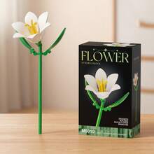 1件逼真永生花积木，单朵玫瑰花拼图玩具桌面摆件，适合桌面装饰、手工消遣，满足拼图爱好者和装饰需求 - 彩色 - 查看 14