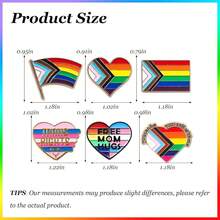 Pride Pins Outfits For Women Lgbtq Pins Gay Bi Ally Rainbow Lapel Pin Rainbow Flag Brooch Decoration For Clothes Bags Accessories{Inchcolor_nameinch:InchD2-6pcsinch} - D2-6件 - 查看 7