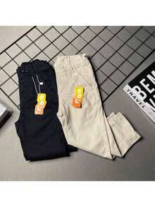 Calça Infantil Menino Esporte Fino Sarja Bolso Embutido OPLK