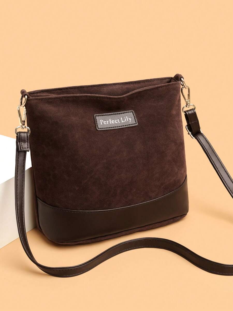 Women's Fashionable Retro Ancorar Red Shoulder Bag, Soft Suede-Like Texture, Lightweight Shoulder Bag For Cosmetics And Lipstick Storage