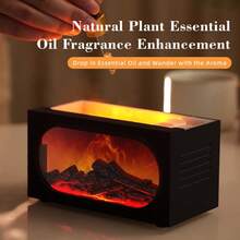 Fireplace Aroma Diffuser With Flame Ambient Light, Waterless Power-Off Protection, Fine & Large Mist Output, Quiet Humidification - Suitable For Multi-Scenario Use: Home, Desktop & Office - Multicolor - View 8