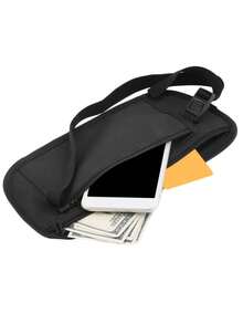 户外跑步腰包，超薄防盗运动腰包，隐藏式手机护照袋，可装手机、卡片等必需品 - 彩色 - 查看 4