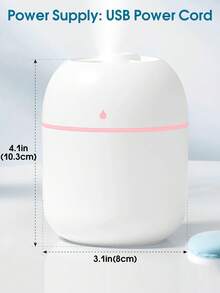 220ml Mini Colorful Humidifier, USB Powered, 3 Color Options, With Cool Mist & Mood Light, 5 Aroma Oils Available. Fragrance Mist Suitable For Car, Bedroom, Living Room, Office Desk, Can Be Used As Small Car Humidifier, Bedroom Decor Gift, For Daily Air Humidification, Moisture Supplement And Dryness Prevention, Must Be Plugged In When In Use.
