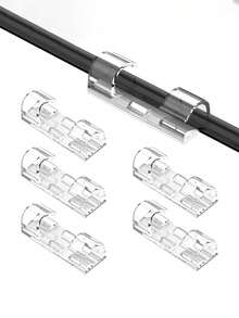20/40pcs Self-Adhesive Cable Clips Finisher Wire Clamp Sticky Clear Cable Clip Management Organizer Drop Wire Holder For TV Cable Desktop Home Office