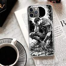 Black White G-Guts B-Berserks Cover Compatible With  16 15 Pro Max 14 Plus 13 12 Mini 11 Apple Phone Case X XS XR 7 8 + Art Print Shel, Cover Compatible With  17 Pro Max Case,  17 Pro Case,  17 Case,  16 Pro Max Case - AN576-2 - 查看 2