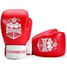 FIVING Kids Boxing Gloves 4oz 6oz PU Leather, Padded Youth Punching Mitts With Wrist Protection For Kids Beginners, Great For Home Practice Gym Workout Outdoor Sports & Training Fitness - Multicolor - View 12