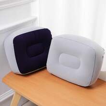 Almohada inflable para reposapiés, almohada para reposapiés de viaje, cojín portátil para acampar, viaje en casa con bomba de aire, pierna arriba, gris, 1 ud. - Gris - Ver 2