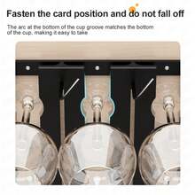 Portavasos de acero inoxidable para debajo del gabinete, estante para Bar, ahorro de espacio, estante de almacenamiento, ganchos colgantes, soporte para copa de Pokal