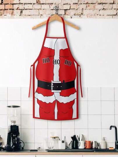 1/2 piezas, Nuevo delantal navideño con estampado de muñeco de nieve para decoración de fiesta de Navidad