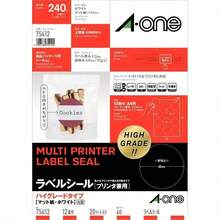 エーワン ラベルシール ハイグレード 丸形 12面 20シート 75412 - 01.(12ページ) - チェックする 2