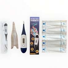 Termómetro flexible para axila y axilas rectales orales, para bebés, niños y adultos, el mejor termómetro digital rápido de 10 segundos para fiebre corporal para bebés, - Azul - Ver 7