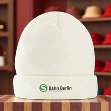S-Bahn-Berlin Lightweight Warm Beanie - Elastic And Soft Acrylic, Vivid Green And Black Design With 'Bahns-Berlin' Logo, Perfect For Skateboarding, Outdoor Activities, And Urban Street Style, Machine Washable, Winter Headwear| Fashion Beanie| Comfortable Fit, Beanie, Hat, Suitable For Women's Christian Message, Duckduckgo, Benelli, Gojek - Đỏ - Xem 10