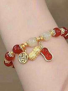 1pc Auspicious Peanut Isn Niche Design New Chinese Style Lucky Bracelet