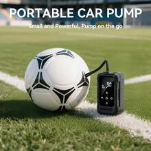空气压缩机和充气泵 轮胎充气泵 140 PSI 汽车空气压缩机泵,数字轮胎充气泵 便携式汽车气泵 适用于汽车摩托车 LED 灯轮胎充气泵 空气压缩机和充气泵,轮胎充气泵 - 黑色 - 查看 7