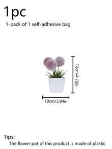 1pc/6pcs Artificial Mini Succulent Potted Plants, Suitable For Home Table Centerpiece, Office Bookshelf Windowsill, Wedding Party Decor