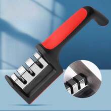 1pc Multi-Function 3-Stage Manual Knife Sharpener, Tungsten Steel Kitchen Knife Sharpening Tool - Multicolor - View 12
