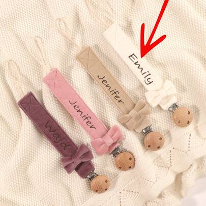 2 piezas Clip personalizado para chupete de bebé con estampado de lunares lindos, patrones personalizados para niños y niñas, clip universal para chupete de bebé que calma, adecuado para regalos de Halloween, bautizo, Acción de Gracias, Navidad, baby shower, decoraciones familiares